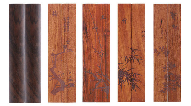 Przyciski do papieru Redwood chiński obraz z kaligrafią - Wianko - 2