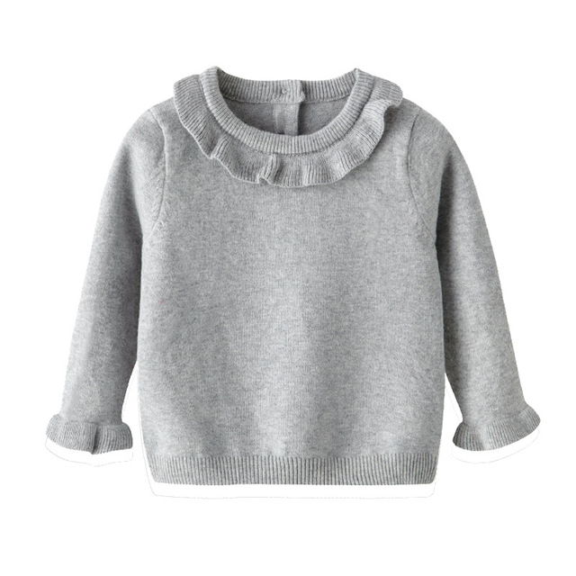 Sweter z dzianiny dla dziewczynek od 0 do 4 lat - jesień/zima, casual, bawełniany - Wianko - 2