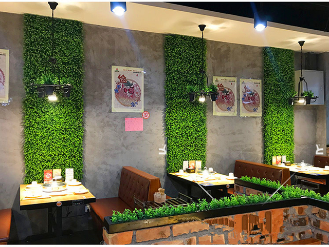 Wysokiej jakości 40*60cm ściana z sztucznymi roślinami do dekoracji wnętrz w stylu naturalnym - Wianko - 2