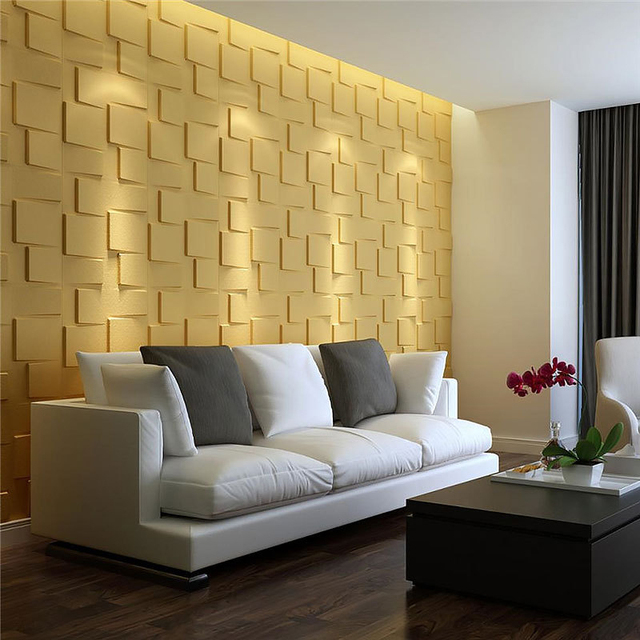 Panel dachówkowy 3D gipsowy na ścianę - 5 sztuk, 50x50cm - Wianko - 4