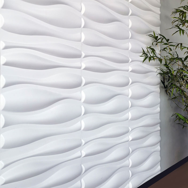 Panel dachówkowy 3D gipsowy na ścianę - 5 sztuk, 50x50cm - Wianko - 17
