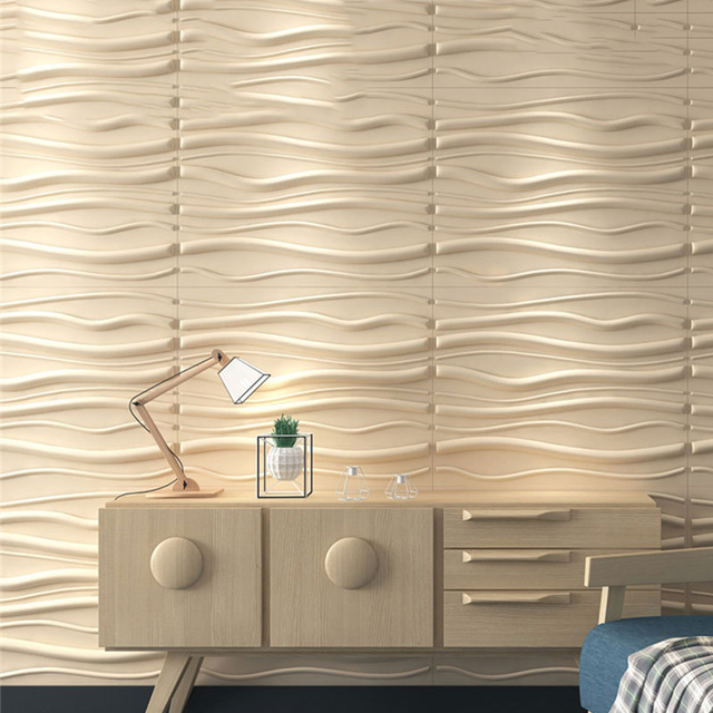 Panel dachówkowy 3D gipsowy na ścianę - 5 sztuk, 50x50cm - Wianko - 19