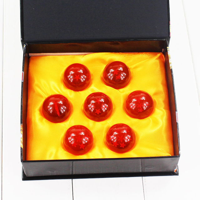 Figurki akcji Dragon Ball Z DBZ - 7 szt. zestaw kryształowych kul Goku i Shenron Dragonball żywica PVC - zabawki dla dzieci, modele postaci 3.5cm i 4.5cm - Wianko - 8