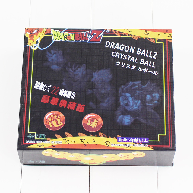 Figurki akcji Dragon Ball Z DBZ - 7 szt. zestaw kryształowych kul Goku i Shenron Dragonball żywica PVC - zabawki dla dzieci, modele postaci 3.5cm i 4.5cm - Wianko - 9