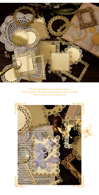 10 sztuk romantycznych róż Hollow w złocie - kolorowe kartki do scrapbookingu, ozdabiania albumów fotograficznych i twórczych projektów DIY - Wianko - 6