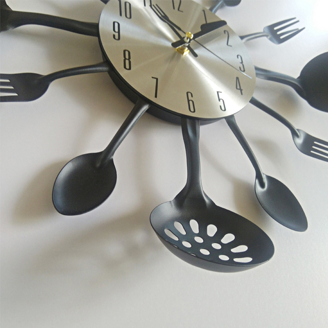 Najlepszy 3D zegar ściany metalowy w nowoczesnym stylu, kwarcowe, designerskie dekoracje do domu, kuchnia oddziela - Wianko - 6