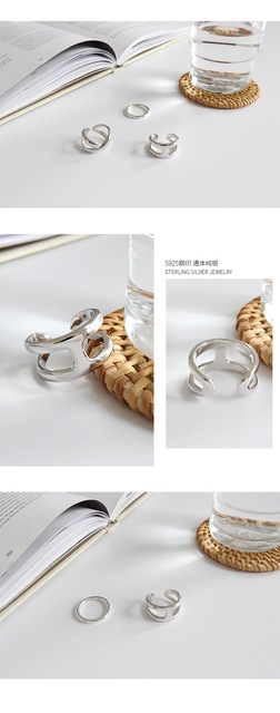 Pierścień 925 srebrny proste Glint Gleam cienki mały pierścień dla kobiet - Wianko - 5