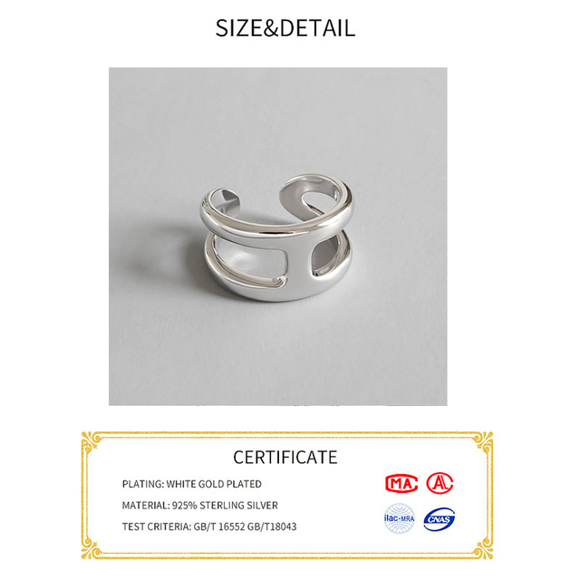 Pierścień 925 srebrny proste Glint Gleam cienki mały pierścień dla kobiet - Wianko - 1