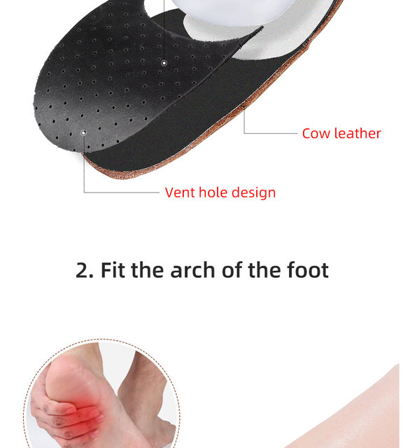 Dziecięce skórzane wkładki ortopedyczne UPAKME dla butów - korekta płaskostopia i sklepienia, zdrowie i pielęgnacja stóp - Wianko - 5