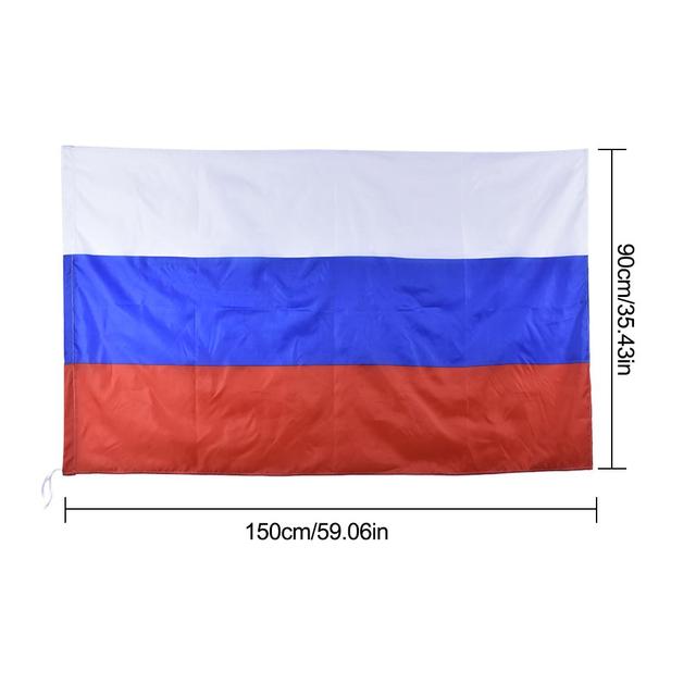 Flaga krajowa rosyjska fala o wymiarach 90x150 cm, poliester super-poly, do używania wewnątrz i na zewnątrz, dekoracja domowa i ogrodowa, prezenty świąteczne - Wianko - 2