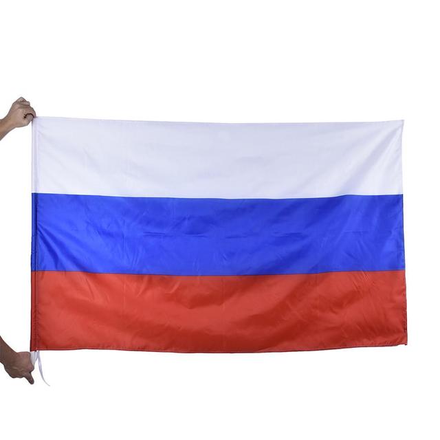 Flaga krajowa rosyjska fala o wymiarach 90x150 cm, poliester super-poly, do używania wewnątrz i na zewnątrz, dekoracja domowa i ogrodowa, prezenty świąteczne - Wianko - 1