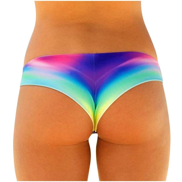Kostium dwuczęściowy kobieta dziewczyna Sexy brazylijskie stroje kąpielowe kobiet mikrobikini figi Rainbow strój kąpielowy bielizna (2 sztuki) - Wianko - 19