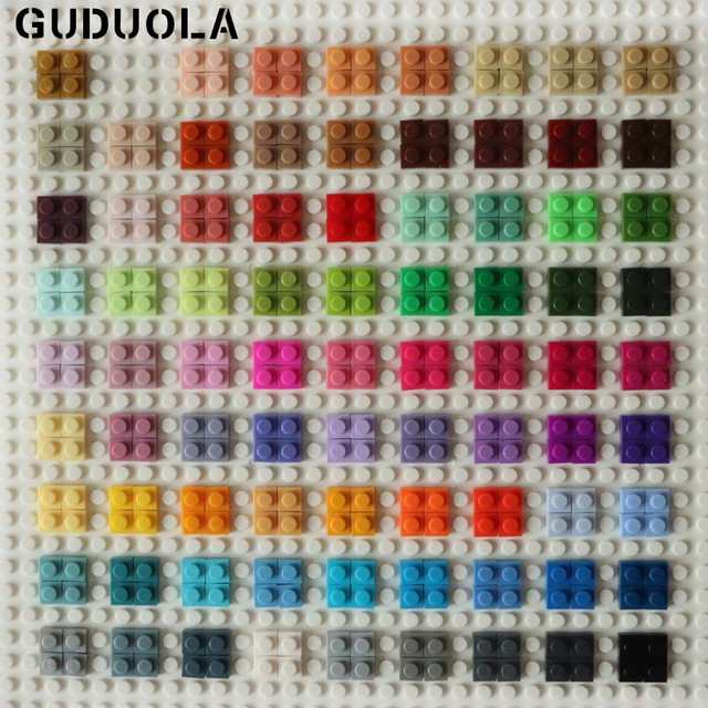 Klocki Guduola MOC Building Block 3024 - 1X1, Pixel Art 80 kolorów, zestaw 100 sztuk - Wianko - 2