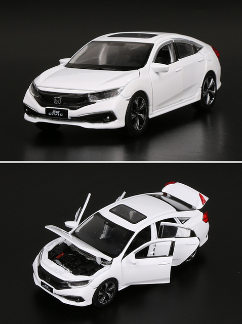 Honda Civic Type-R - model samochodu 1:32, aluminiowy z dźwiękiem i światłami, idealny do kolekcji i zabawy dla dzieci - Wianko - 15