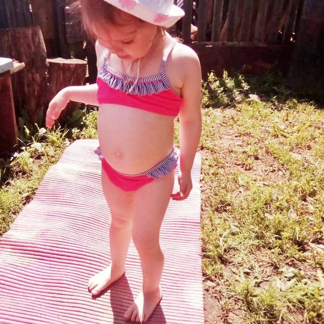 Stroje kąpielowe dla dziewcząt - Marszczony strój bikini dwuczęściowy z falbanami dla dziewczynek 3-14 lat - 2020 - Wianko - 8