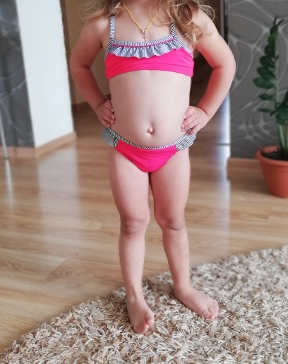 Stroje kąpielowe dla dziewcząt - Marszczony strój bikini dwuczęściowy z falbanami dla dziewczynek 3-14 lat - 2020 - Wianko - 7