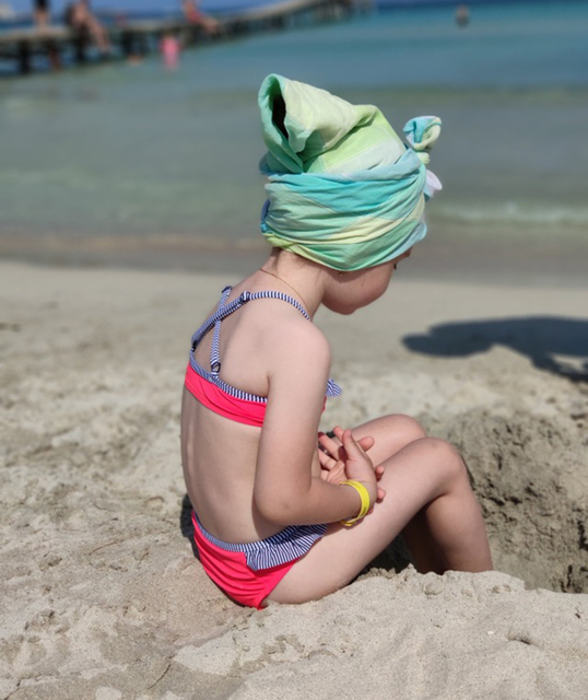 Stroje kąpielowe dla dziewcząt - Marszczony strój bikini dwuczęściowy z falbanami dla dziewczynek 3-14 lat - 2020 - Wianko - 3