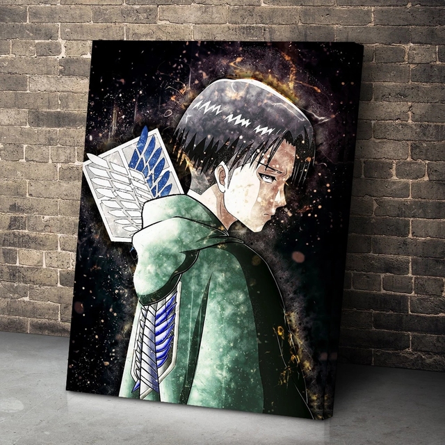 Obraz na płótnie modułowy Anime Wall Art Levi Ackerman HD - idealny do salonu, bez ramki - Wianko - 3