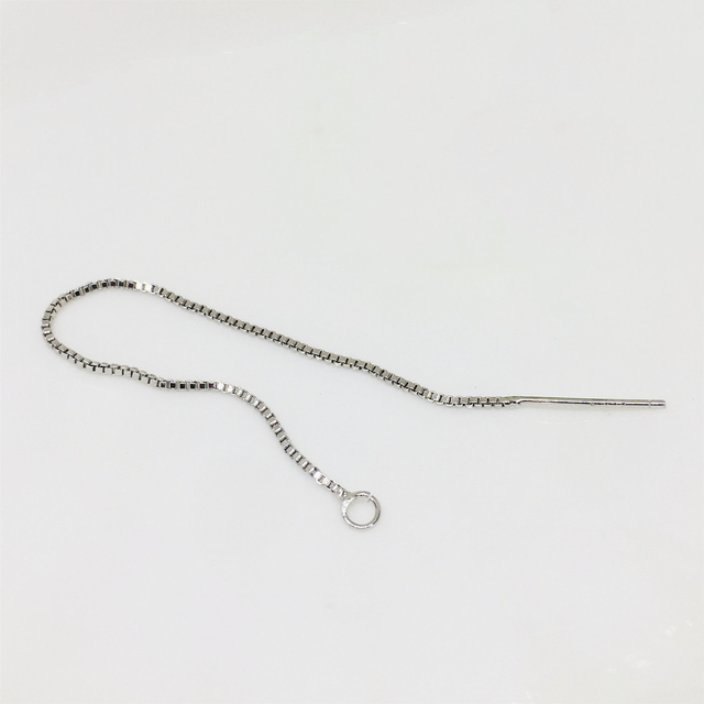 10 sztuk/partia prawdziwe kolczyki Carven 925 Sterling Silver Dangle z łańcuszkiem na ucho do tworzenia biżuterii - Wianko - 3