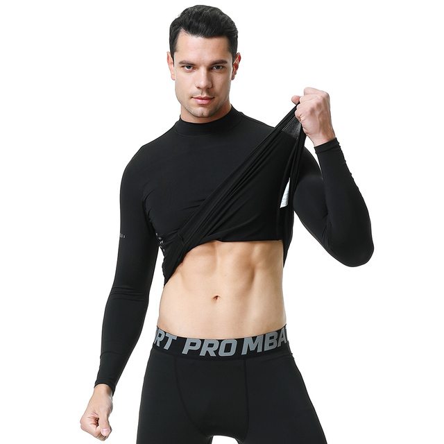 Koszulka sportowa kompresyjna męska długim rękawem S-XXL do biegania, fitnessu, sportu i turystyki - Wianko - 4