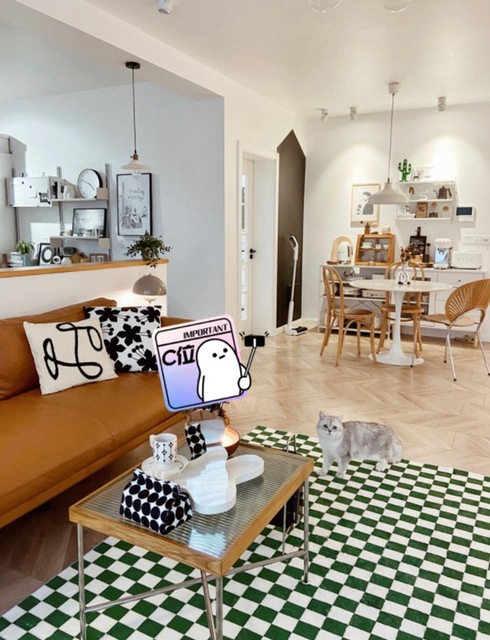 Miękki czarno-biały dywan Nordic Plaid - dekoracja salonu i sypialni - Wianko - 5