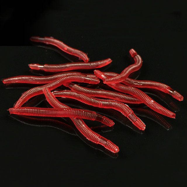 Wędkarskie silikonowe przynęty Earthworm - 35mm - 50/80/100 sztuk - Wianko - 5