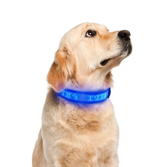 Ładowana USB obroża inteligentna z wyświetlaczem LED i Bluetooth dla zwierząt - z imieniem psa i regulacją długości - Wianko - 10