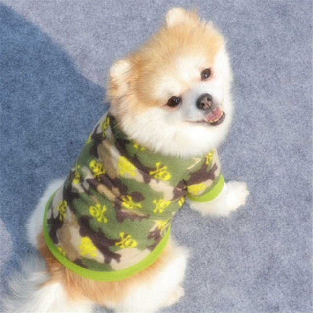 Polarowy płaszcz dla małych psów z nadrukiem czaszki - modna odzież dla psów, idealna dla buldogów francuskich i Chihuahua - Wianko - 90