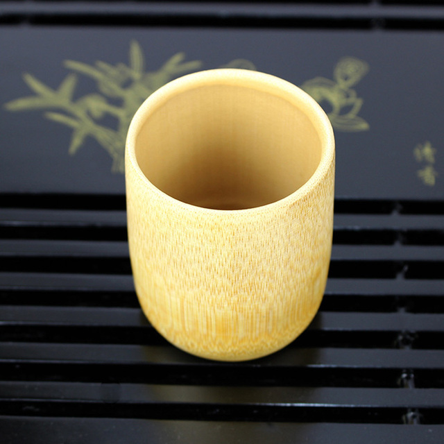 Naturalny bambusowy kubek do herbaty - okrągły kubek z bambusowym zapachem - Wianko - 1