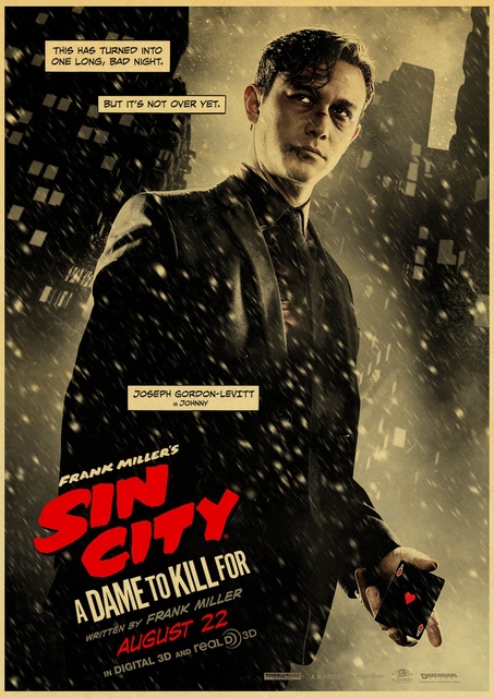 Plakat Sin City Vintage na papierze kraft dla domu, baru i kawiarni - Wianko - 4