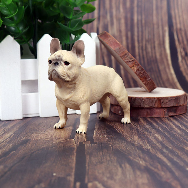 Figurka buldoga francuskiego Oenux Baby, imitacja zwierzęcia, piękny model szczeniaka, ozdoba domowa dla dzieci - Wianko - 10