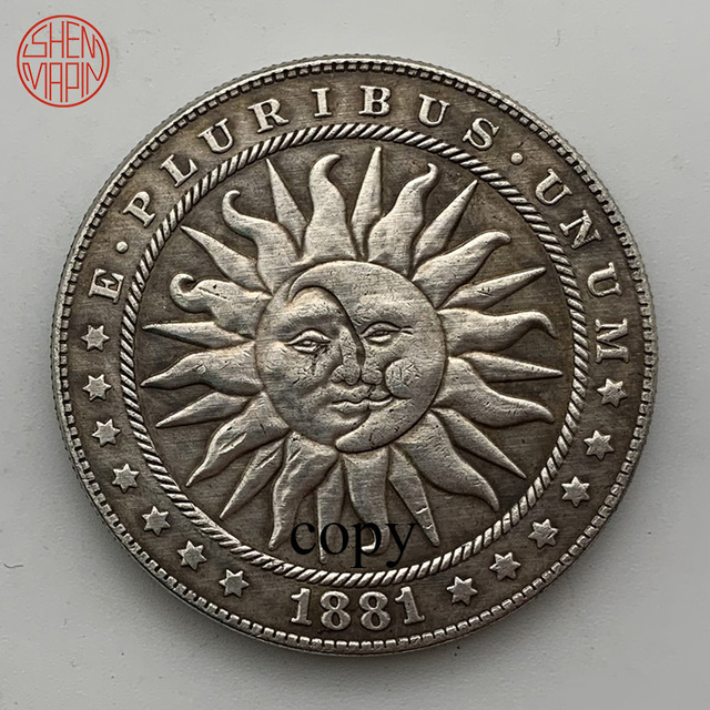 Moneta kolekcjonerska Słońce i Księżyc 1881, Hobo Nickel, Dolar Morgana - Wianko - 3