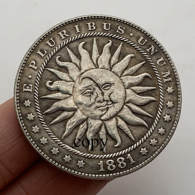 Moneta kolekcjonerska Słońce i Księżyc 1881, Hobo Nickel, Dolar Morgana - Wianko - 4