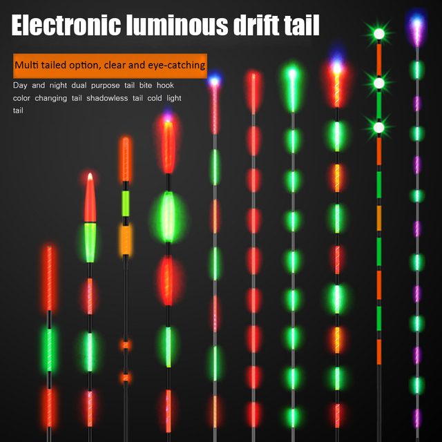 Inteligentny elektryczny spławik wędkarski z diodą LED zmieniającą kolor, wysoka czułość i luminacja, boja nocna 2021 - Wianko - 7