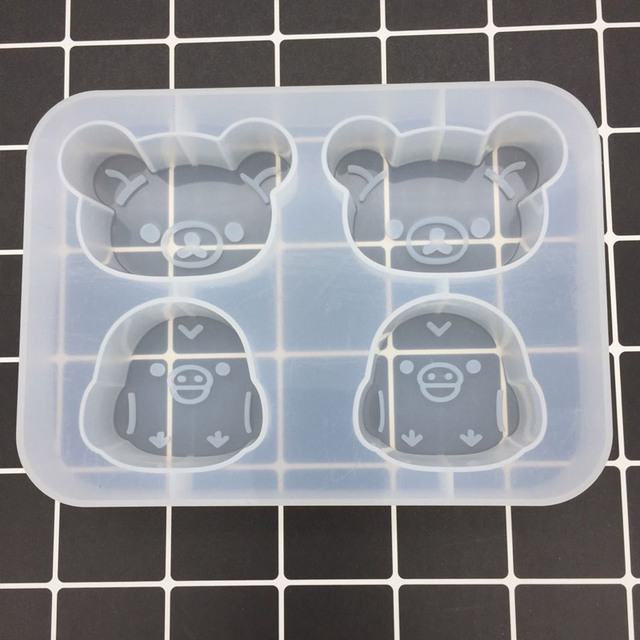 Formy silikonowe do ciast - nowy model niedźwiedzia, przezroczysta żywica epoksydowa, lustro, głowa Myszki Miki, zapach gipsu, ręcznie wykonane narzędzie do pieczenia - Wianko - 4