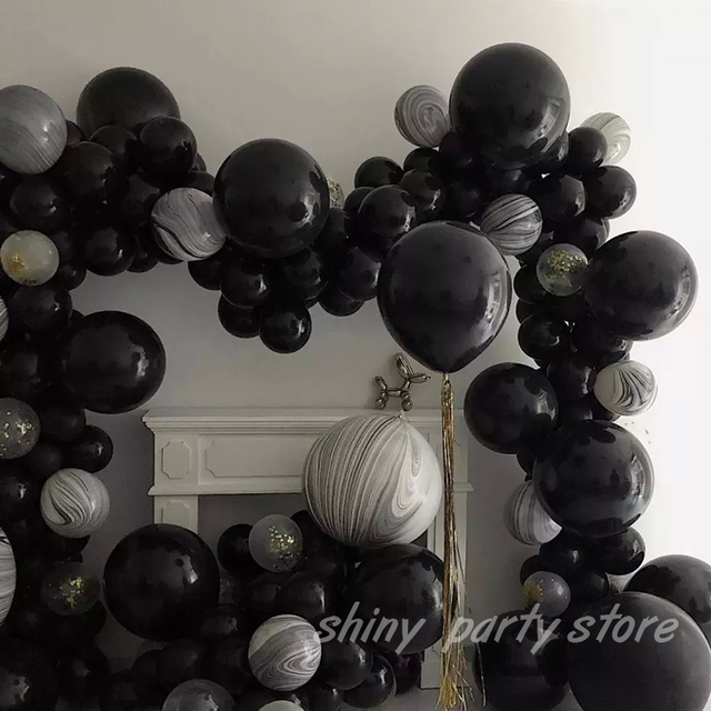 Czarne balony lateksowe o średnicy od 5 do 36 cali - romantyczna dekoracja ślubna i propozycja urodzinowa - Wianko - 4