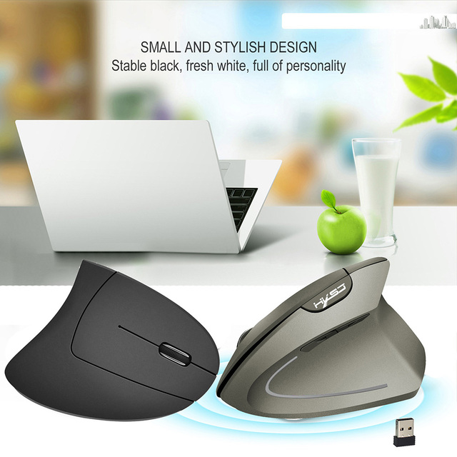 HXSJ Mysz pionowa ergonomiczna 2.4G bezprzewodowa z odbiornikiem USB, zamiennik dla notebooków Laptop Macbook - Wianko - 9