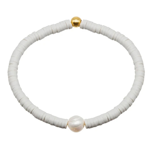 Bransoletka z paciorkami z naturalną perłą dla mężczyzn i kobiet - Retro Charm - Wianko - 4