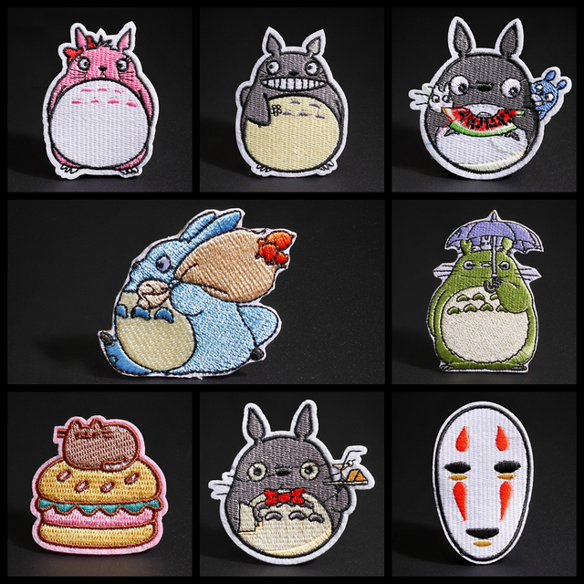 Łatka haftowana na ubrania w stylu casual Japonia Anime Garland Totoro dla dzieci z motywem człowieka bez twarzy - Wianko - 3