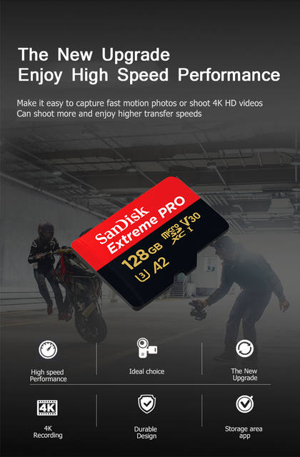 Karta pamięci SanDisk Extreme Professional microSD 64GB-1TB, klasa 10, U3 A2 V30, do GoPro - Wianko - 10