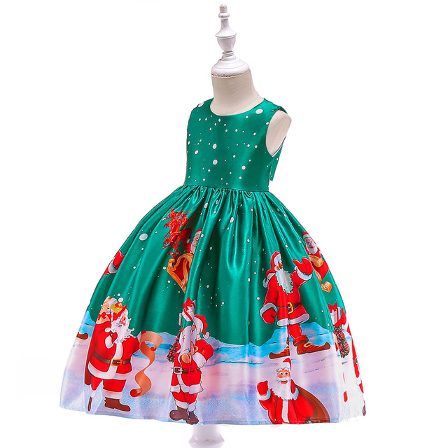 Sukienka świąteczna dla dziewczynek w stylu księżniczki - mikołajkowy kostium z bałwankiem na Nowy Rok Xmas - Wianko - 28