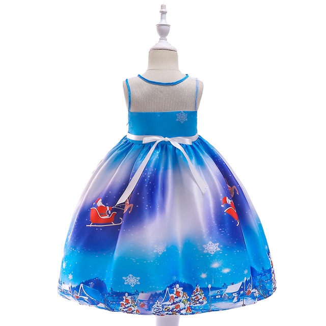 Sukienka świąteczna dla dziewczynek w stylu księżniczki - mikołajkowy kostium z bałwankiem na Nowy Rok Xmas - Wianko - 23