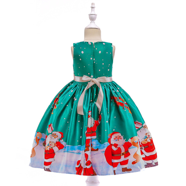 Sukienka świąteczna dla dziewczynek w stylu księżniczki - mikołajkowy kostium z bałwankiem na Nowy Rok Xmas - Wianko - 29