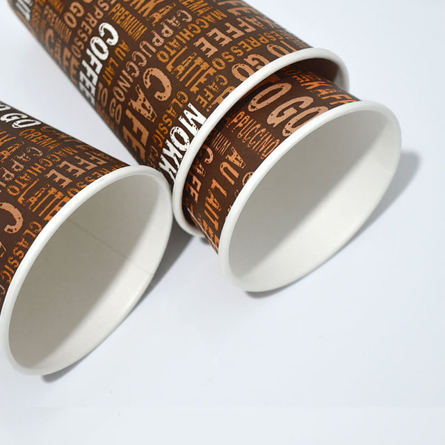 50 sztuk jednorazowy kubek do kawy amerykański styl piknik herbata gorące napoje papier kubek z pokrywką - Wianko - 3