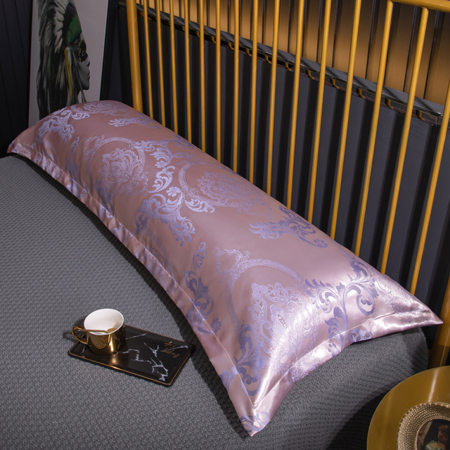 Poliester satynowa poszewka na poduszkę, w stylu europejskim, żakardowe wykończenie, duże rozmiary, dla miłośników podwójnej poduszki - Wianko - 1