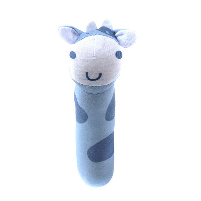 Miękka krowa pluszowa grzechotka z BB kijami - edukacyjna lalka na łóżko dla dzieci - Montessori zabawka zwierzątko - Wianko - 9
