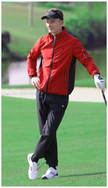 PGM Długie męskie spodnie do golfa - szybkoschnące, wodoodporne, treningowe, dresowe, fitness (sznurkiem) - Wianko - 14