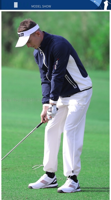 PGM Długie męskie spodnie do golfa - szybkoschnące, wodoodporne, treningowe, dresowe, fitness (sznurkiem) - Wianko - 13