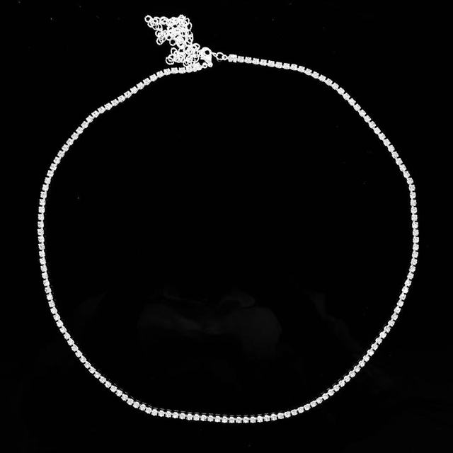 Łańcuszek do brzucha z błyszczącymi kryształami górskimi - modny i seksowny dodatek biżuteryjny dla kobiet - Wianko - 8