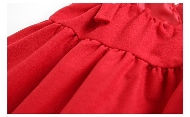 Jesienna sukienka dla dziewczynek 6-16 lat - czerwona, świąteczna, zimowa odzież dla dzieci - Wianko - 17